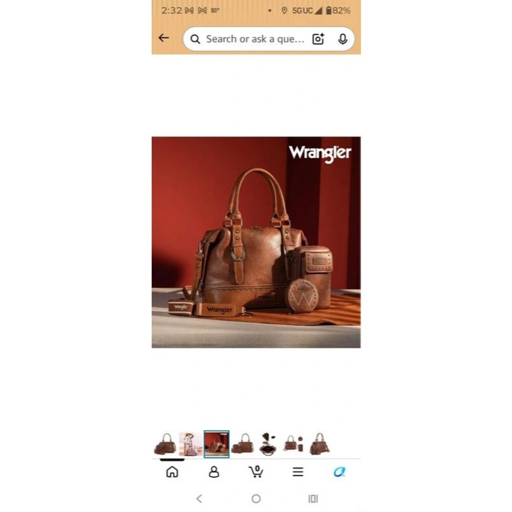 NWT Wrangler Montana West 3-Piece Doctor Bag Set with Phone Pouch & Coin Purse